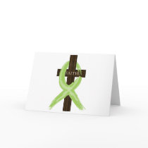 Lime Lymphoma Awareness Ribbon on a Cross cards by Stefanie_Rski Lime Lymphoma Awareness Ribbon on a Cross cards