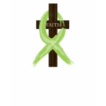 Lime Lymphoma Awareness Ribbon on a Cross t-shirts by Stefanie_Rski Lime Lymphoma Awareness Ribbon on a Cross t-shirts