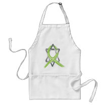 Lime Lymphoma Cancer Survivor Ribbon aprons