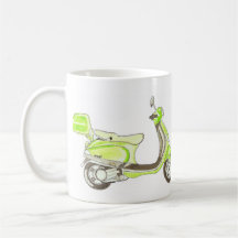 LIME MOTOR SCOOTER COFFEE MUG
