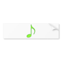 Lime Music Note bumper stickers