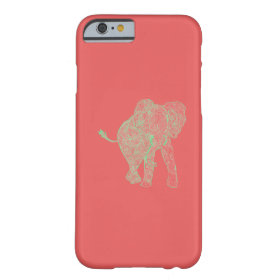 Lime/Peach Elephant iPhone 6 case