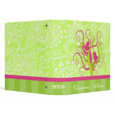 Lime & Plum Christmas Photos Binder With Birds by samack
