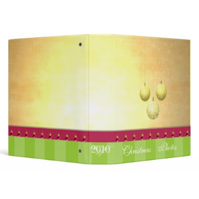Lime & Plum Christmas Photos Binder With Stripes by samack