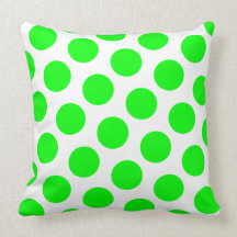 Lime Polka Dot American MoJo Pillow