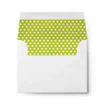 Lime Polkadot A2 Envelope