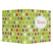 Lime Rust Dots Recipe Binder