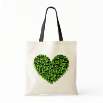 Lime Skull Heart bags