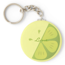 Lime Slice Key Chains