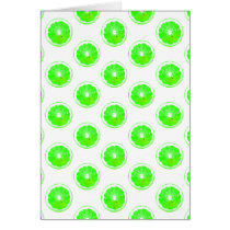 Lime Slice Polka Dots Pattern Card