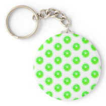 Lime Slice Polka Dots Pattern Key Chains