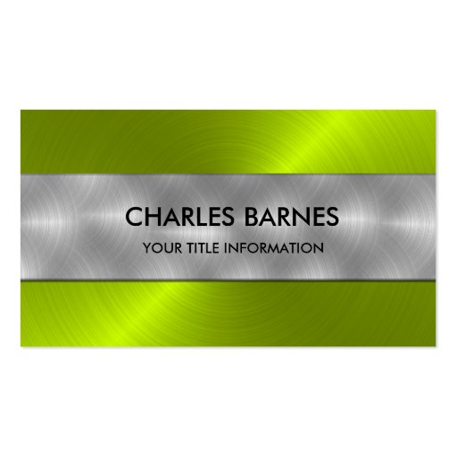 Lime Stainless Steel Business Card
