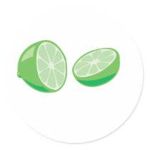 lime round stickers