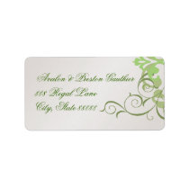 Lime Swirl Champagne Address Labels