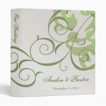 Lime Swirl Champagne Wedding Binder