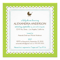 Lime/Teal Precious Custom Baby Shower Invitation