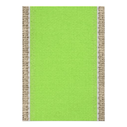 Lime Vintage Lace Wedding Invitations