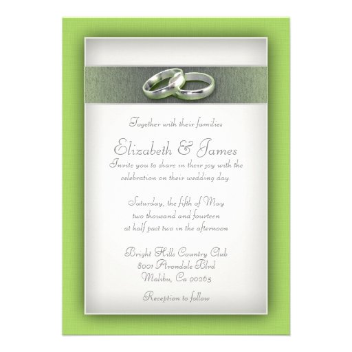 Lime Wedding Invitations