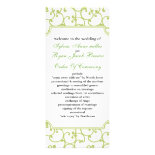 lime Wedding program Rack Cards