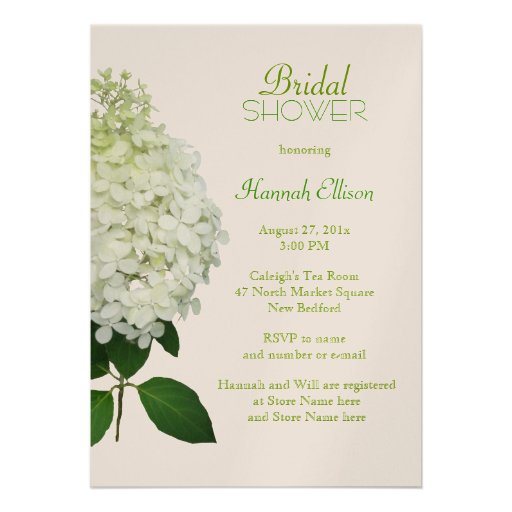 Limelight Hydrangea Bridal / Wedding Shower Invite