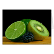 Limes Kiwis Berry Berries Card