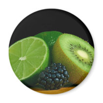 Limes Kiwis Berry Berries magnets