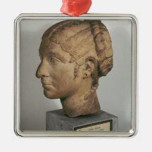 Limestone head of a Woman Christmas Ornaments
