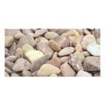 limestone pebbles customized photo card