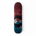 LIMITED EDITION:  Blue & Red Skull Custom Skateboard