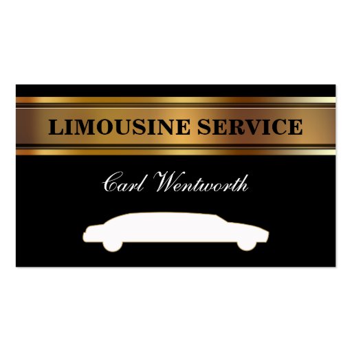 Limo Driver Business Cards (front side)