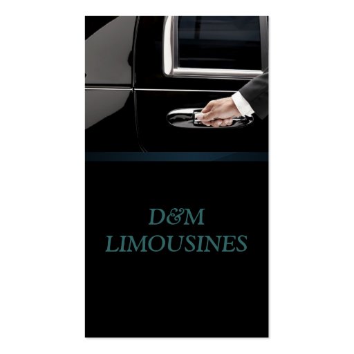 Limo Service Driver, Cab, Taxi Business Card (front side)