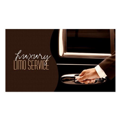 Limo Service Driver, Cab, Taxi Business Card (front side)