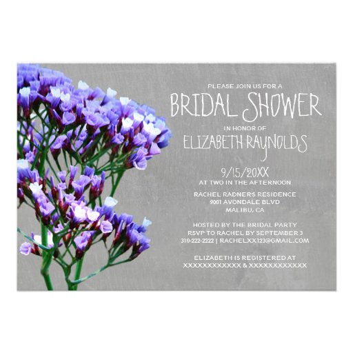 Limonium Bridal Shower Invitations