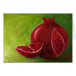 Limor's Pomegranate on Green Note Card cards