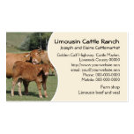 Limousin cattle ranch business card business cards