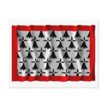Limousin waving flag post cards