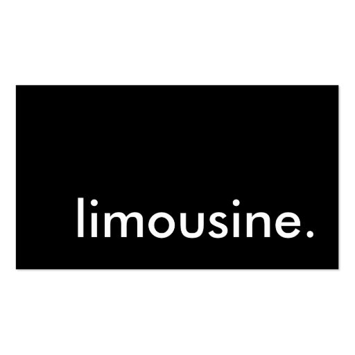 limousine. business card (front side)