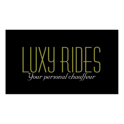 Limousines Limo Car Services Driver Business Card (front side)