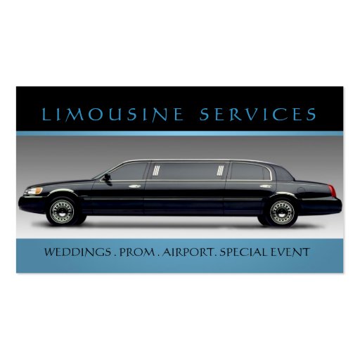 Limousines, Limo Services, Driver Business Card (front side)