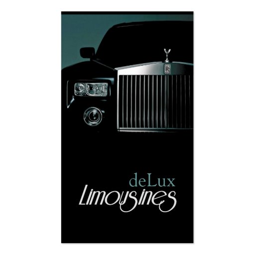Limousines, Limo Services, Driver Business Card (front side)