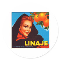 Linaje Valencia Oranges stickers by AllVintage Linaje Valencia Oranges stickers
