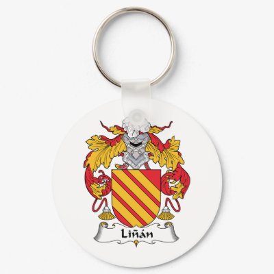 Linan Family Crest Keychain by coatsofarms