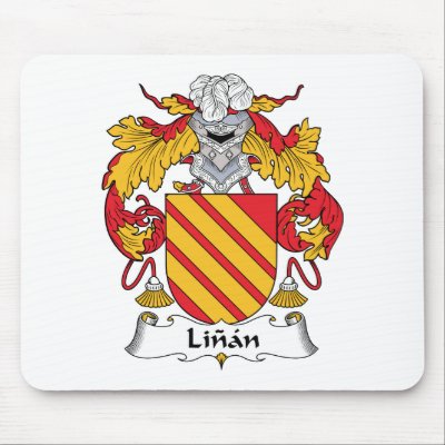 Linan Family Crest Mouse Pad by coatsofarms