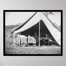 Lincoln and McClellan at Antietam 1862 Poster