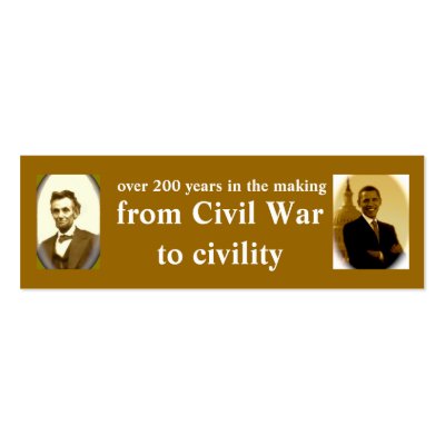 Lincoln and Obama history bookmarks Business Card by CookerBoy