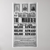 Lincoln Assassination Wanted Poster