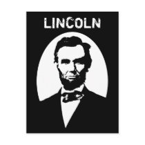 Lincoln Black and White Postcard