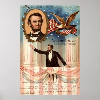 Lincoln Centennial Souvenir, 1908 Vintage print