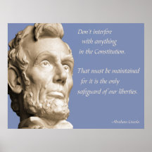 Lincoln Constitution Quote Print