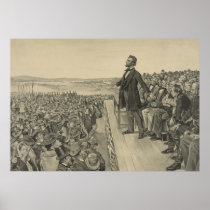 Lincoln Delivering The Gettysburg Address Poster
